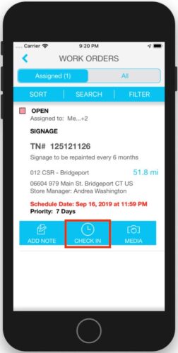 servicechannel application on mobile demonstrating functionality of work orders