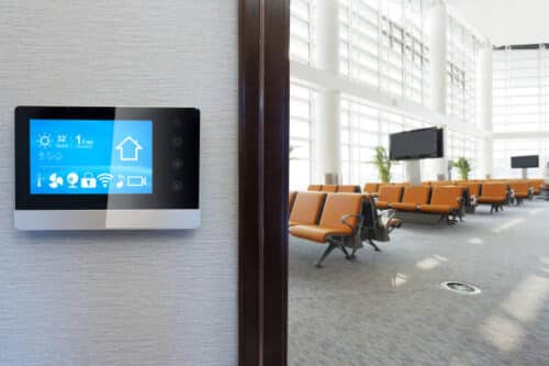 smart screen with smart home thermostat