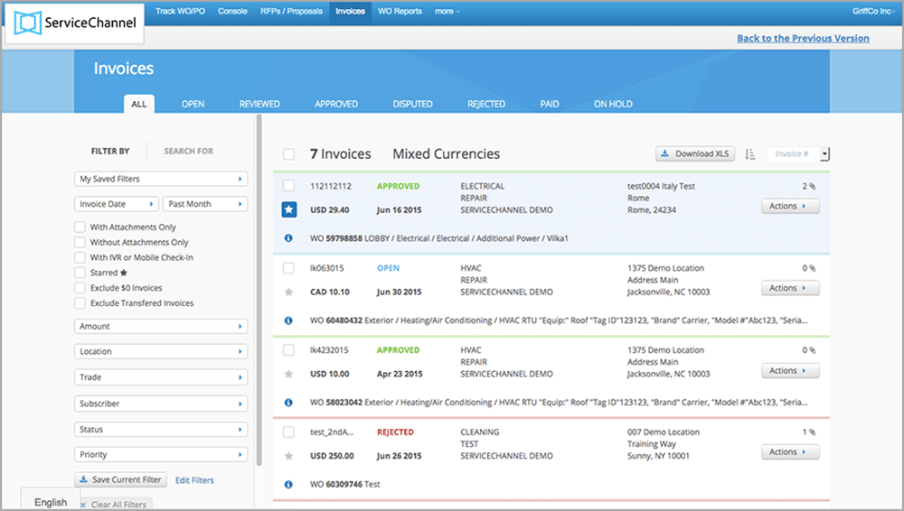 ServiceChannel invoice automation software