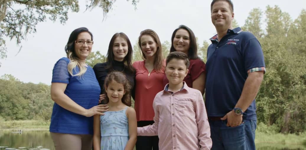 Anthony Gennaro and family pictured in neat portrait