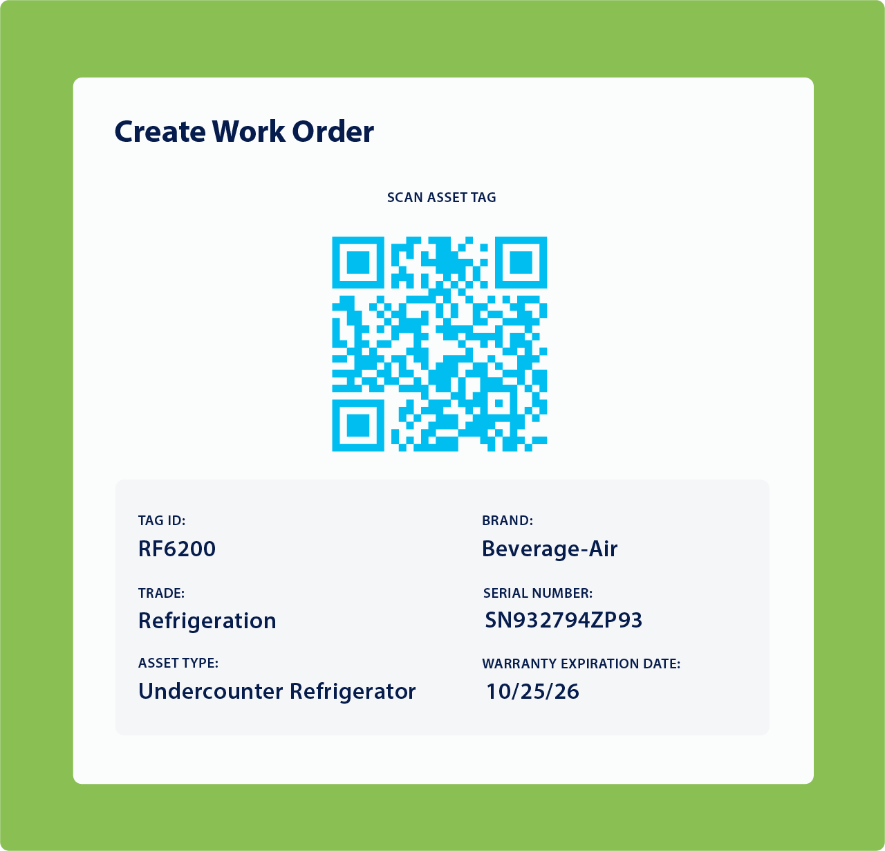 Create Work Order module within servicechannel platform