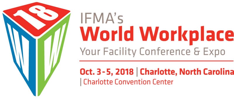 IFMA's world workplace, your facility conference and expo, from October 3-5, 2018 at Charlotte, North Carolina Convention Center