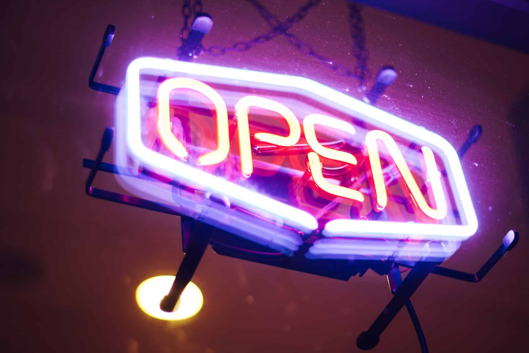 Open for business