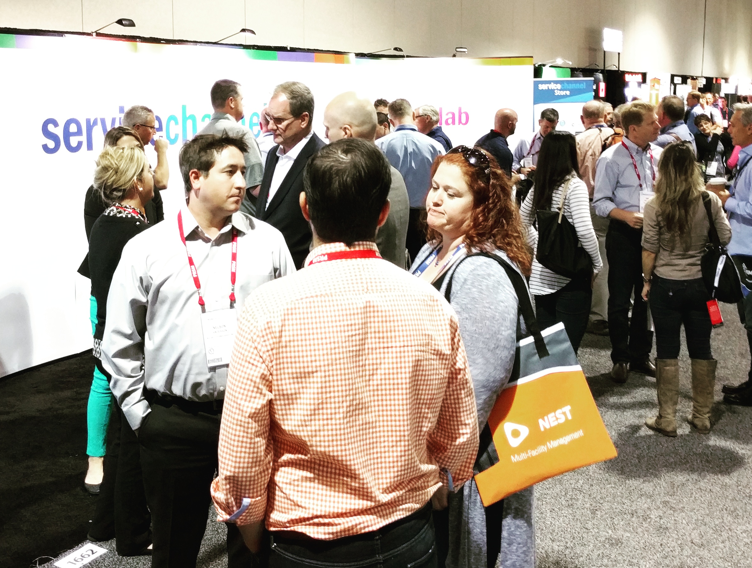 Busy in front of the ServiceChannel Booth at PRSM 2016