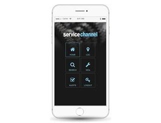iphone hosting the servicechannel app screen