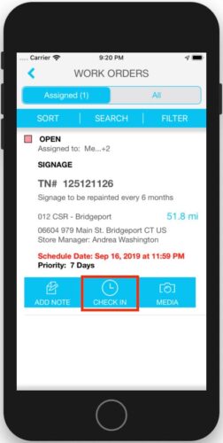 servicechannel application on mobile demonstrating functionality of work orders